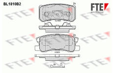 Sada brzdových destiček, kotoučová brzda FTE 9010387