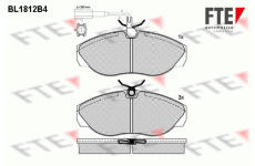 Sada brzdových destiček, kotoučová brzda FTE 9010389