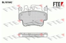 Sada brzdových destiček, kotoučová brzda FTE 9010397