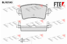 Sada brzdových destiček, kotoučová brzda FTE 9010398
