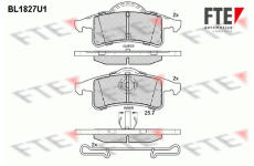 Sada brzdových destiček, kotoučová brzda FTE 9010404