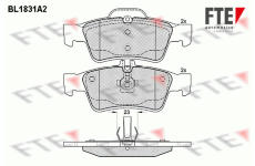 Sada brzdových destiček, kotoučová brzda FTE 9010410