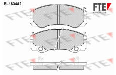 Sada brzdových destiček, kotoučová brzda FTE 9010413