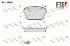 Sada brzdových destiček, kotoučová brzda FTE 9010421