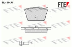 Sada brzdových destiček, kotoučová brzda FTE 9010423