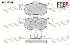 Sada brzdových destiček, kotoučová brzda FTE 9011044