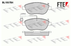 Sada brzdových destiček, kotoučová brzda FTE BL1857B4