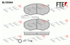 Sada brzdových destiček, kotoučová brzda FTE 9010437