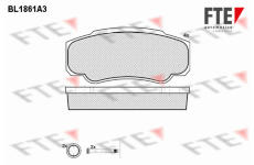 Sada brzdových destiček, kotoučová brzda FTE 9010441