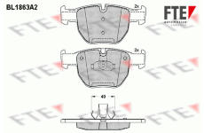 Sada brzdových destiček, kotoučová brzda FTE 9010443