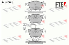 Sada brzdových destiček, kotoučová brzda FTE 9010451