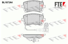 Sada brzdových destiček, kotoučová brzda FTE 9010453