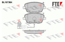 Sada brzdových destiček, kotoučová brzda FTE 9010456