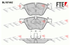 Sada brzdových destiček, kotoučová brzda FTE 9010457