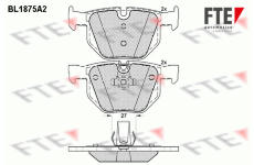 Sada brzdových destiček, kotoučová brzda FTE 9010459