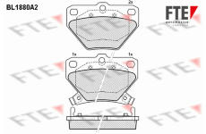 Sada brzdových destiček, kotoučová brzda FTE 9010465
