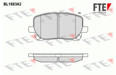 Sada brzdových destiček, kotoučová brzda FTE 9010468
