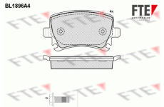 Sada brzdových destiček, kotoučová brzda FTE 9010484