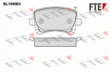 Sada brzdových destiček, kotoučová brzda FTE 9010485