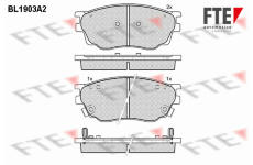 Sada brzdových destiček, kotoučová brzda FTE 9010492
