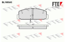 Sada brzdových destiček, kotoučová brzda FTE 9010494