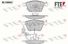 Sada brzdových destiček, kotoučová brzda FTE 9010495