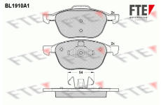 Sada brzdových destiček, kotoučová brzda FTE 9010499