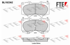 Sada brzdových destiček, kotoučová brzda FTE 9010509