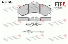 Sada brzdových destiček, kotoučová brzda FTE 9010513