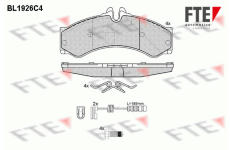 Sada brzdových destiček, kotoučová brzda FTE 9010514