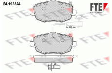 Sada brzdových destiček, kotoučová brzda FTE 9010517