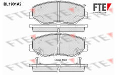 Sada brzdových destiček, kotoučová brzda FTE BL1931A2