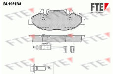 Sada brzdových destiček, kotoučová brzda FTE 9010537