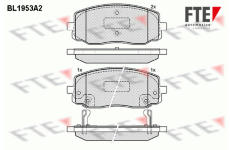 Sada brzdových destiček, kotoučová brzda FTE BL1953A2