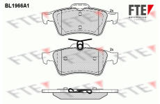 Sada brzdových destiček, kotoučová brzda FTE 9010548