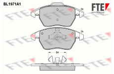 Sada brzdových destiček, kotoučová brzda FTE 9010556