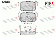 Sada brzdových destiček, kotoučová brzda FTE 9010568