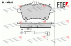 Sada brzdových destiček, kotoučová brzda FTE 9010575