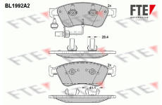 Sada brzdových destiček, kotoučová brzda FTE 9010580