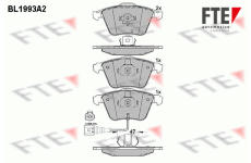 Sada brzdových destiček, kotoučová brzda FTE 9010581