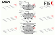Sada brzdových destiček, kotoučová brzda FTE 9010583