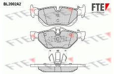 Sada brzdových destiček, kotoučová brzda FTE 9010588