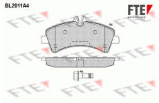 Sada brzdových destiček, kotoučová brzda FTE 9010598