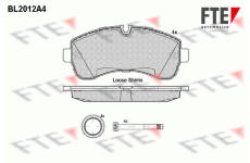 Sada brzdových destiček, kotoučová brzda FTE 9010599