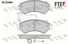 Sada brzdových destiček, kotoučová brzda FTE 9010607