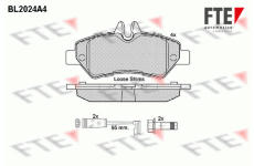 Sada brzdových destiček, kotoučová brzda FTE 9010611