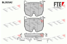 Sada brzdových destiček, kotoučová brzda FTE 9010613