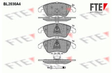 Sada brzdových destiček, kotoučová brzda FTE 9010616