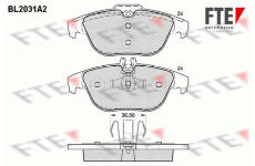Sada brzdových destiček, kotoučová brzda FTE 9010617