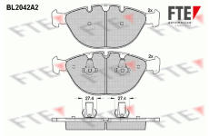 Sada brzdových destiček, kotoučová brzda FTE 9011058